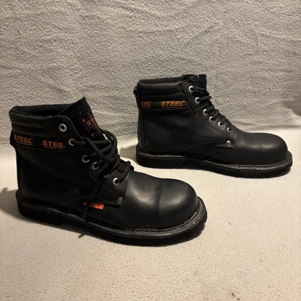 Steel Acero boots black made in Mexico size 28